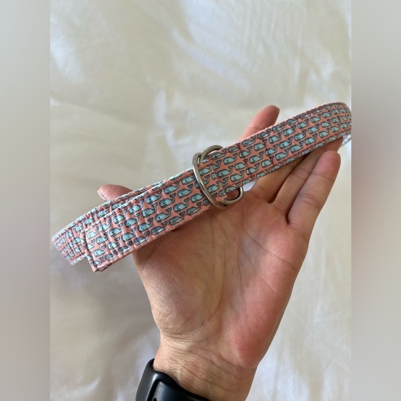 VINEYARD VINES SHEP & IAN WHALE LINED D-RING BELT Childs SZ Large - Picture 1 of 7